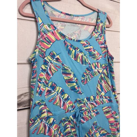 Talbots Size SM Dress Stretchy Tropical Light Blue Pockets - Picture 2 of 4